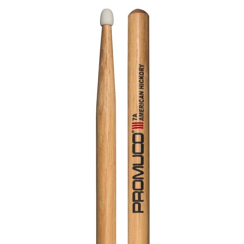 Promuco 7A Hickory Nylon Tip Drumsticks image 1