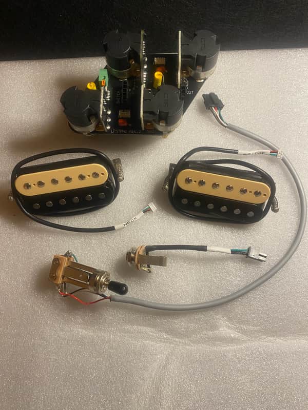 Gibson 61' Zebra Burstbucker Humbucker Pickups and Wiring Harness Kit w/ Push-Pull Pots, Coil Splits, Phase Switch, Pure Bypass Switch 2021 image 1