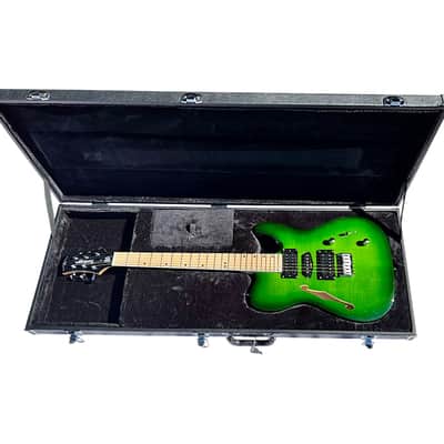 BootLegger Guitar Rye Memphis 2023 - HSH - Coil Split - Green Burst - Case - Tele Style image 3
