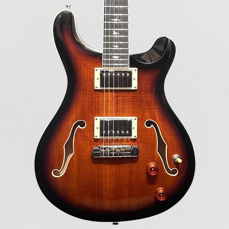 Paul Reed Smith PRS SE Hollowbody II Electric Guitar w/ Case - Black Gold Burst image 1