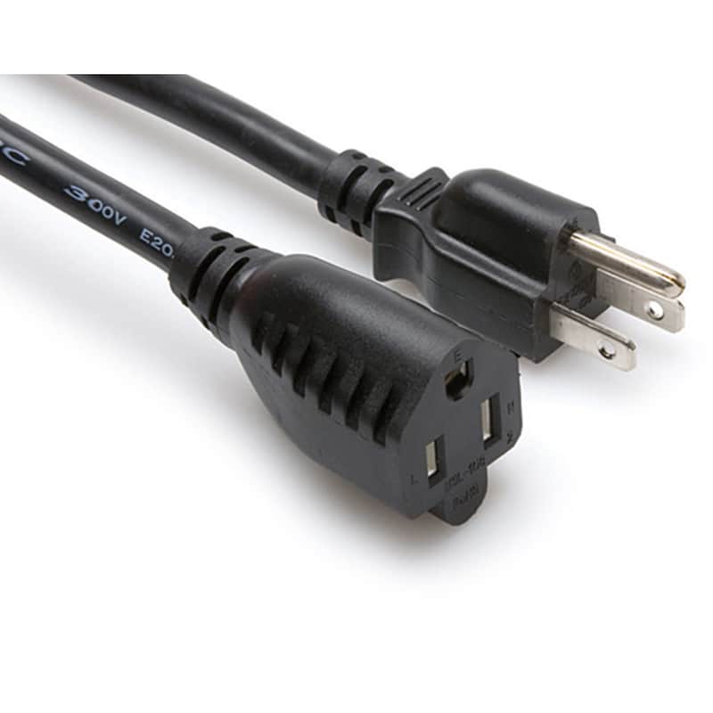 Hosa PWX-450 NEMA 5-15R to NEMA 5-15P Power Extension Cord - 50' image 1