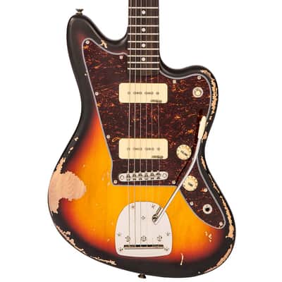 Vintage V65 ICON Vibrato Electric Guitar ~ Distressed Tobacco Sunburst image 5