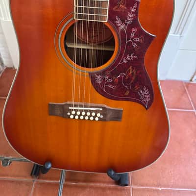 Epiphone Hummingbird 12-String 2021 - Present - Cherry Sunburst image 2
