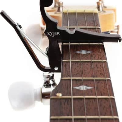 Kyser Quick-Change Capo, Black - for Banjos, Ukes, & Mandolins, USA Made, KBMBA image 3