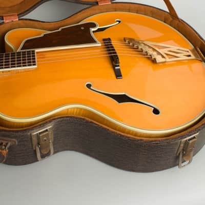 D'Angelico Excel Cutaway Arch Top Acoustic Guitar (1960), ser. #2117, original brown hard shell case. image 12