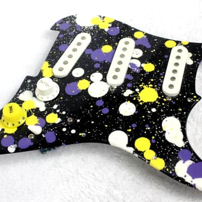 Custom Splat Painted Fender Squier SE (CXS Series) Loaded Pickguard image 2