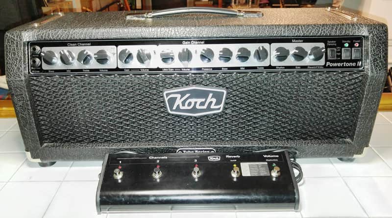 Koch Powertone II 3 channel amplifier head w/footswith and cover image 1