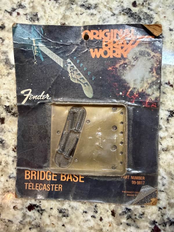 Fender New Old Stock Brass Telecaster Bridge Bass Plate 70s image 1