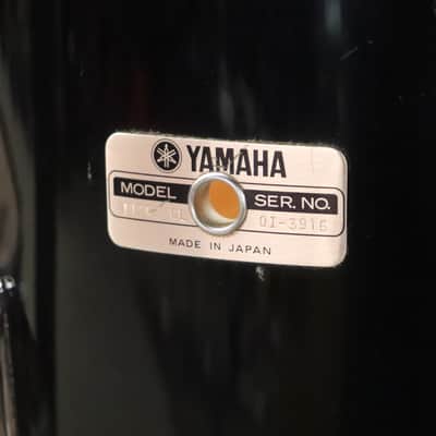 Yamaha Stage Series 4pc Black Drum Kit Set 12/13/16/22" Vintage 1980's image 10