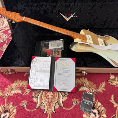 Fender Custom Shop '50s 250K Jazzmaster Relic Faded Aged Sonic Blue Master Built by Levi Perry image 5