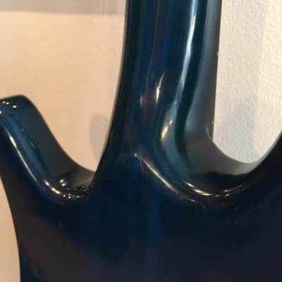 Spector NS-2B 4 string bass Neck Thru design 1980's Trans Blue image 15