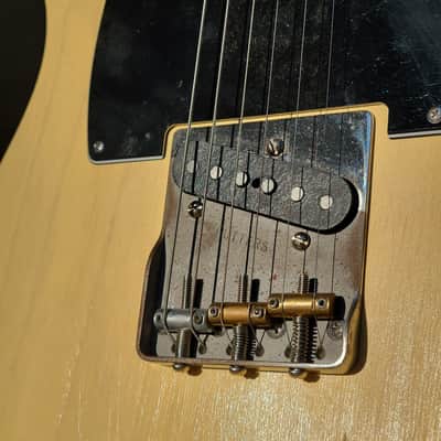 Used Riggio Custom Guitars Tango Blonde, Rosewood, Black Guard with Gigbag image 7