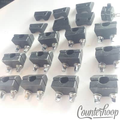 Gibraltar Memory Locks 16x Parts Black Stand/Mount Clamps Brackets 13 w/ T-Rods image 2