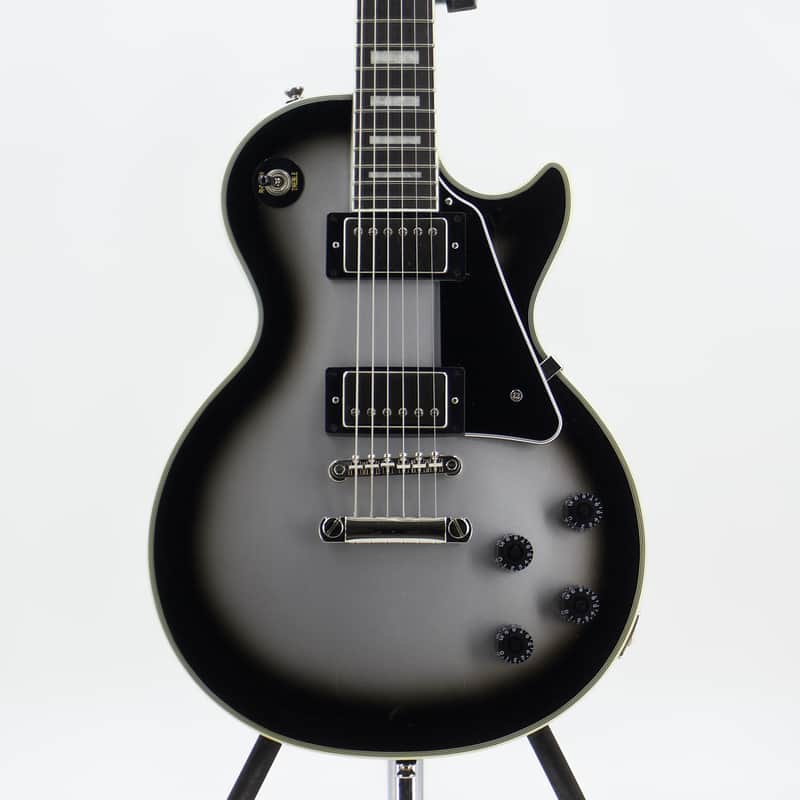 Used Epiphone Les Paul Custom Silverburst Electric Guitar Very Good Condition image 1