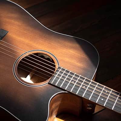 Cort Core DC Dreadnought Acoustic-Electric, Mahogany Open Pore Black Burst w/Case image 13