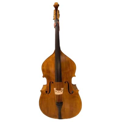 Hand Made flat back 5 strings Upright double bass 3/4 ,Maple back and Spruce woo image 2
