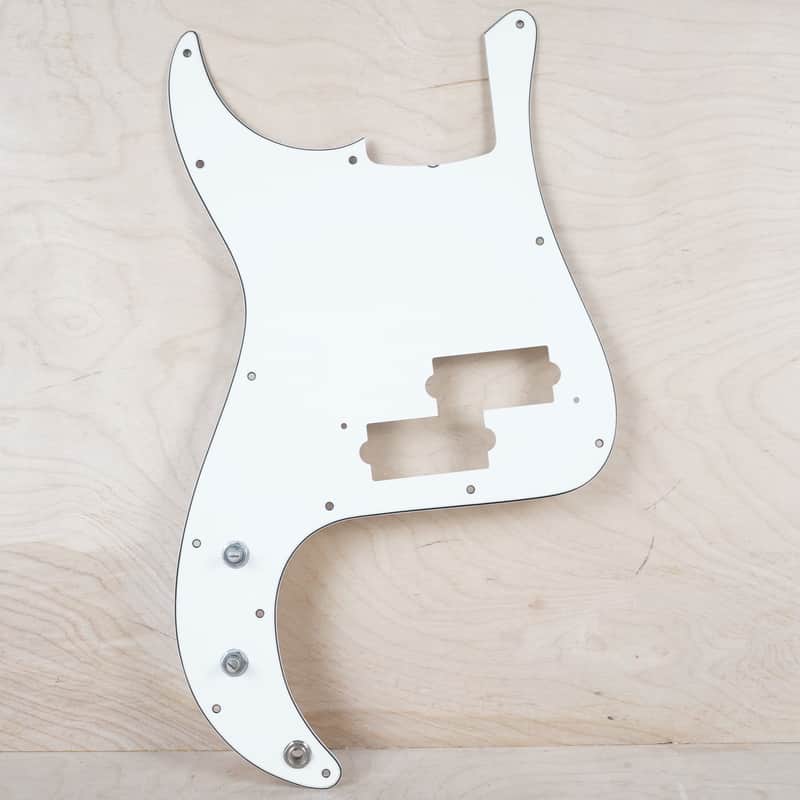 Fender PB62 PB57 LH Precision P Bass Pickguard Left Handed Prewired Loaded with Pots, Capacitor, and Jack MIJ / CIJ White 3 Ply Unused Old Stock 13 Hole Vintage Style Reissue image 1