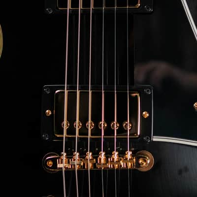 Gibson Custom Shop 1957 Les Paul Custom Reissue 2 Pickup VOS Electric Guitar - Ebony with Hardshell Case image 9