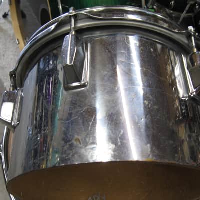 Pearl 6X5.5 & 10X6.5 Fiberglass Concert Toms w/mount 70's - 80's chrome image 15