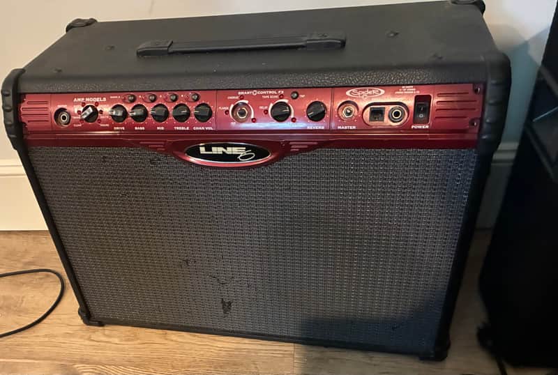 Line 6 Spider 210 50-Watt 2x10" Stereo Digital Modeling Guitar Combo 1999 - 2000 - Black / Red image 1