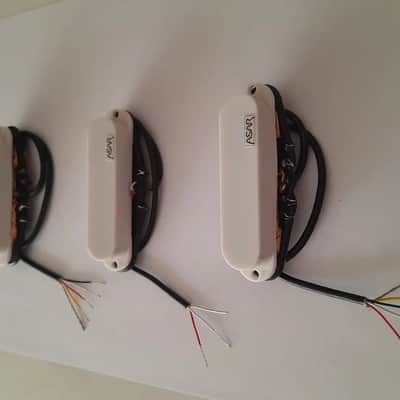Handmade prewired SSS NEODYMIUM Stacked coils PU's Strat pickguard with HB split on N&B, volume TR BL and mid PU cutoff switch image 9