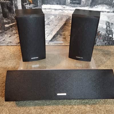 Onkyo Onkyo SKR-590 and SKC-591N rear satilites & Center Channel 90s  - Black image 2