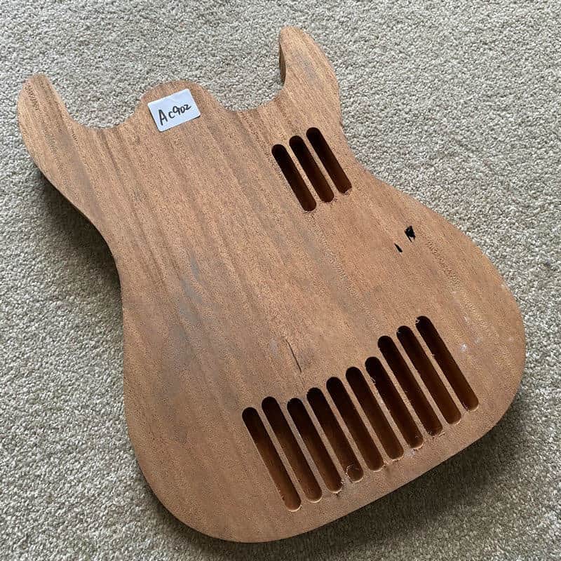 Solid Mahogany Wood Silent Guitar Body image 1