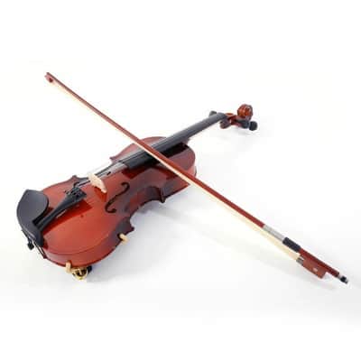 3/4 Size Solid Wood Violin Fiddle Set with Case Bow Rosin Strings Tuner image 2