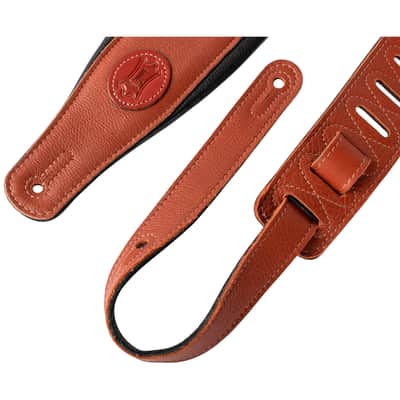 MSS2-TAN Sangle logo Levy's cuir pleine fleur 6,4 cm Tan Levy s image 2