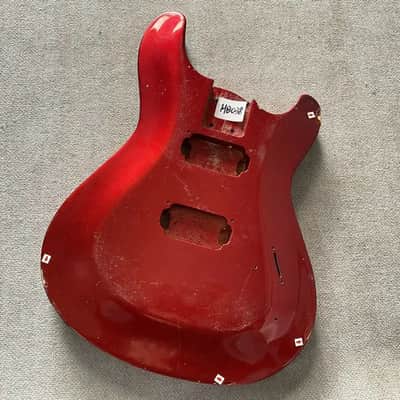 Double Cutaway Metallic Red Finish Guitar HH Body image 1