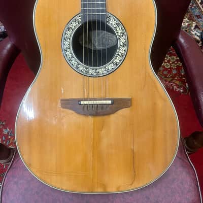 Ovation 1621-4 Acoustic Electric Guitar with Original Hardshell Case Parts Repair image 2