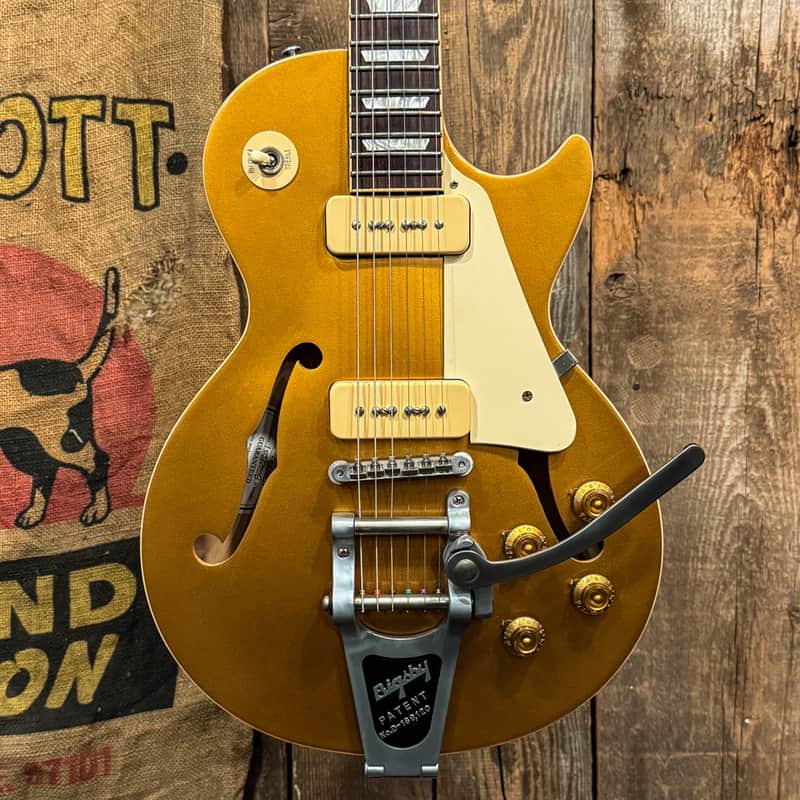 Gibson Memphis ES-Les Paul P-90 Goldtop VOS | Reverb