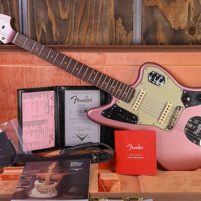 Fender Custom Shop '64 Jaguar Journeyman  Faded Aged Burgundy Mist Metallic image 21