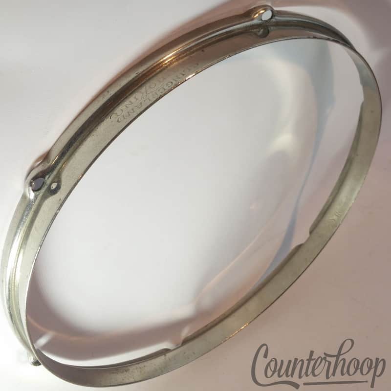 *Slingerland 13" Radio King Snare/Tom Drum Rim/Hoop Nickel-Brass Engraved Batter image 1