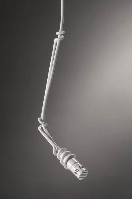 Audio Technica U853PMW Cardioid Hanging Microphone, White image 1