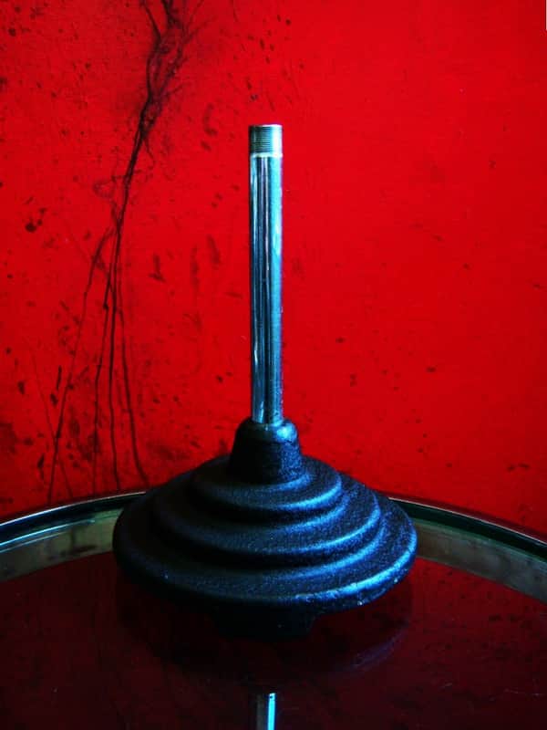 Vintage RARE 1940's Bud Radio Products 589 model microphone desk stand cast iron deco Atlas Shure image 1