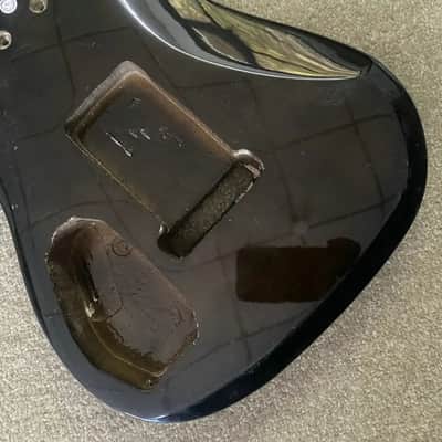 Black Basswood HSH 7 String Guitar Body image 5