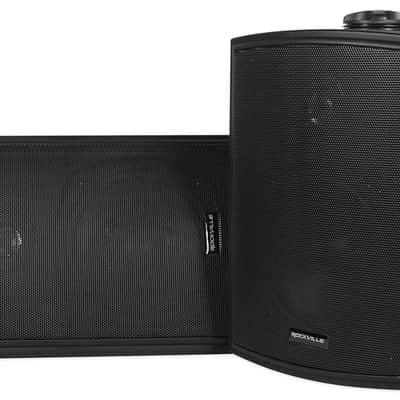 Rockville Rock Zone 8 Ch. Receiver+16) Black 5.25" Wall Speakers For Restaurant image 3