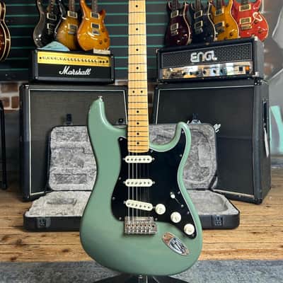 Fender American Professional Stratocaster Antique Olive 2017 Electric Guitar image 1