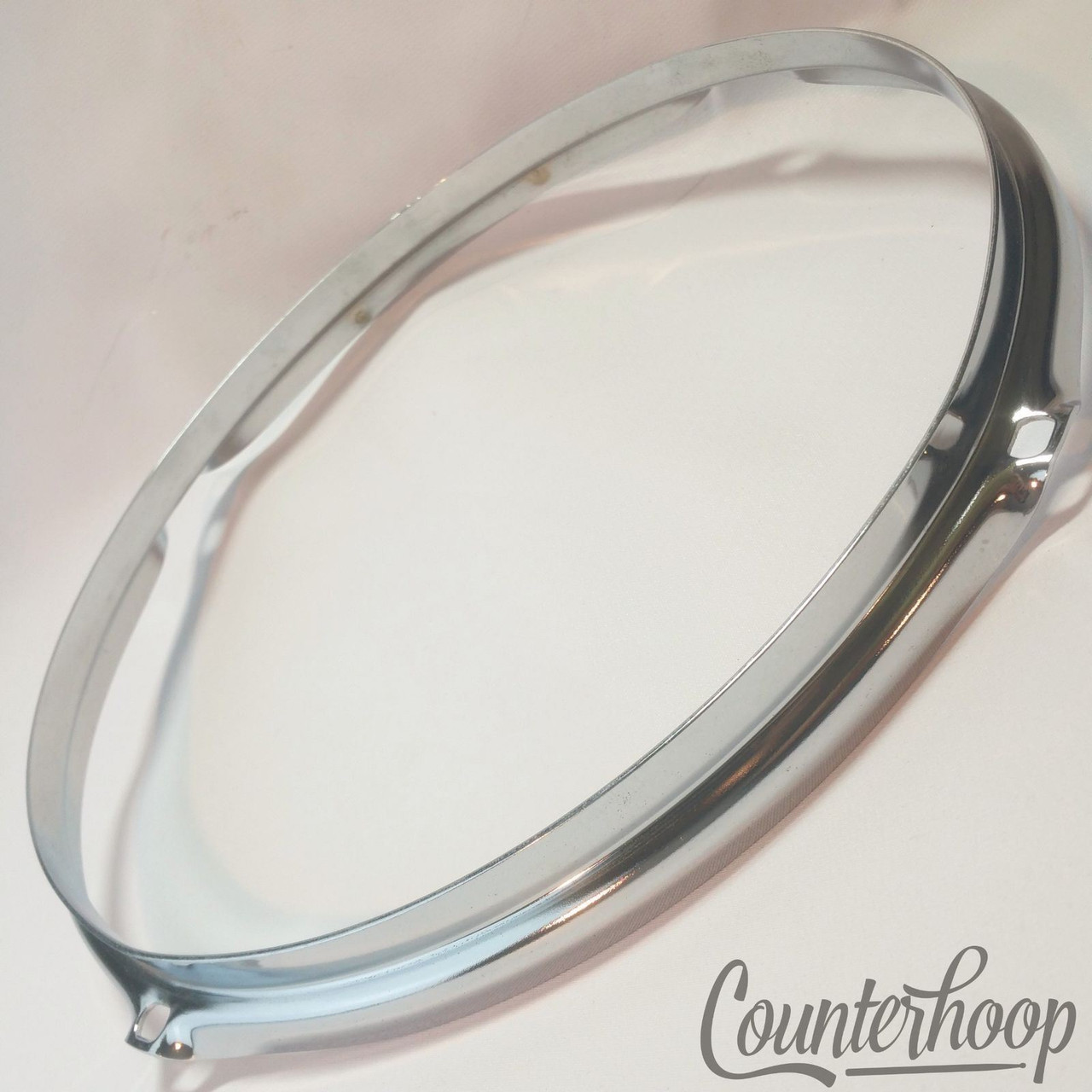 Ludwig 10"conga/tom drum rim/hoop double flange chrome 4 hole vintage 70s — main photograph