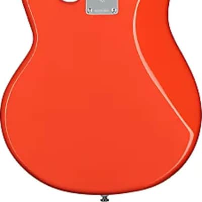 Sterling StingRay RAYSS4 Short Scale 4-String Bass Guitar, Roasted Maple Fingerboard, Fiesta Red image 3