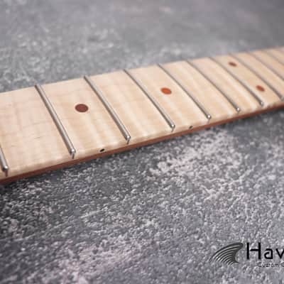 S Style Mahogany Neck flame Maple Board Stainless Steel Jescar Frets, S Type 22 Frets Guitar Replacement And Gadget image 10