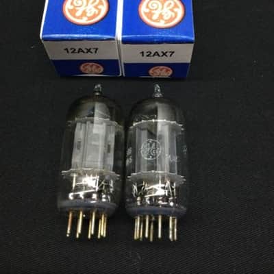 Matched PAIR GE 12AX7 ECC83 Horseshoe Foil Strip Get VACUUM TUBES Tested 9.9035 image 1