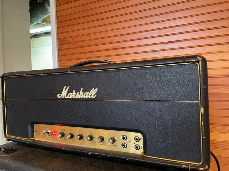 Marshall JMP 1959 Super Lead 2-Channel 100-Watt Guitar Amp Head 1967 - 1975 - Black image 1