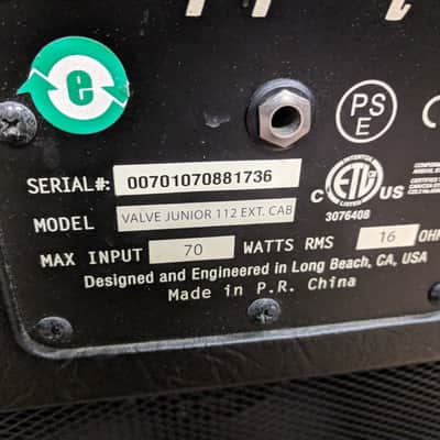 Epiphone Valve Junior 1x12 Extension Cab, 16 Ohms, Eminence Lady Luck, Retro Look image 7