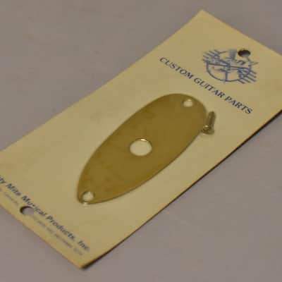 1980s Mighty Mite USA Input Jack Plate Gold Sealed NOS image 1