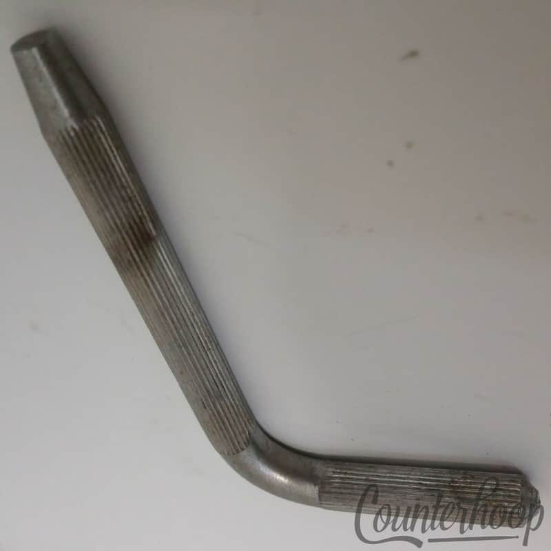 Ludwig L-Arm Straight-Knurling Rail/Double Tom Drum Mount Nickel Part Vintage60s image 1