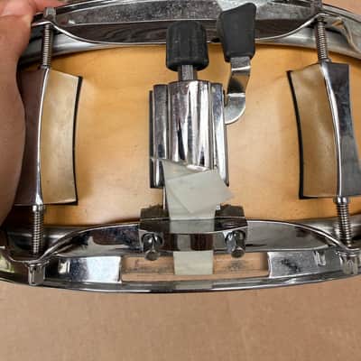 Pork Pie 13" x 5" Maple Snare Drum Natural Satin Finish w/ Tube Lugs & Die-Cast Hoops image 4