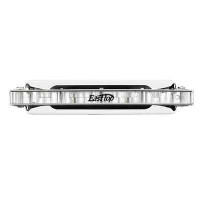 10 Hole Harmonica Professional Blues Harp White Color Transparent Acrylic Comb - Key of C image 8