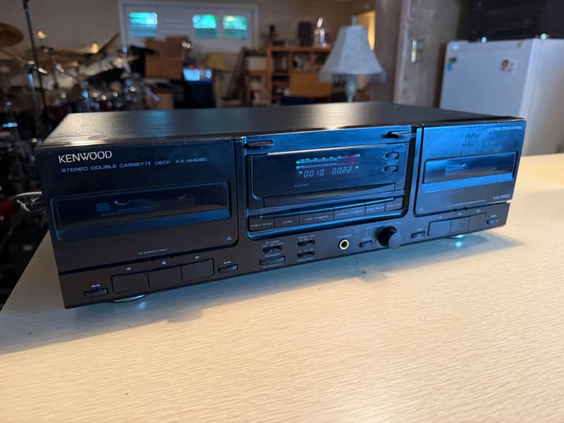 12434 Vintage KENWOOD KX-W4060 Stereo Dual Cassette Player